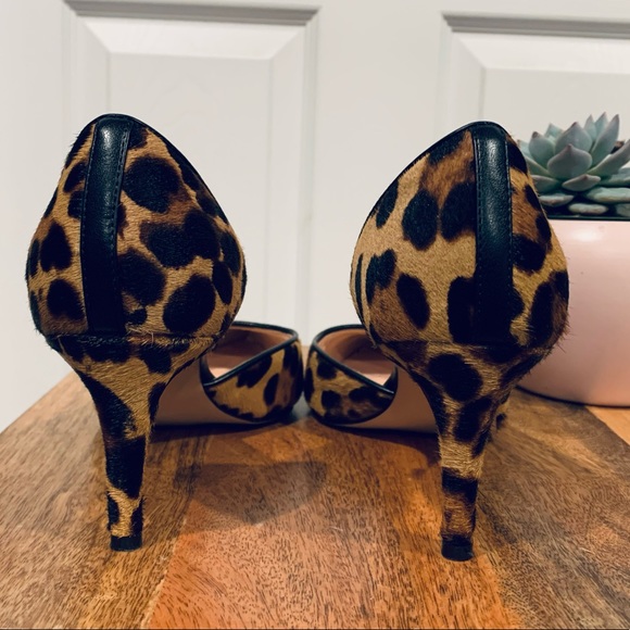 J. Crew Lucie leopard calf hair d’orsay Heels 8.5 - Picture 9 of 11